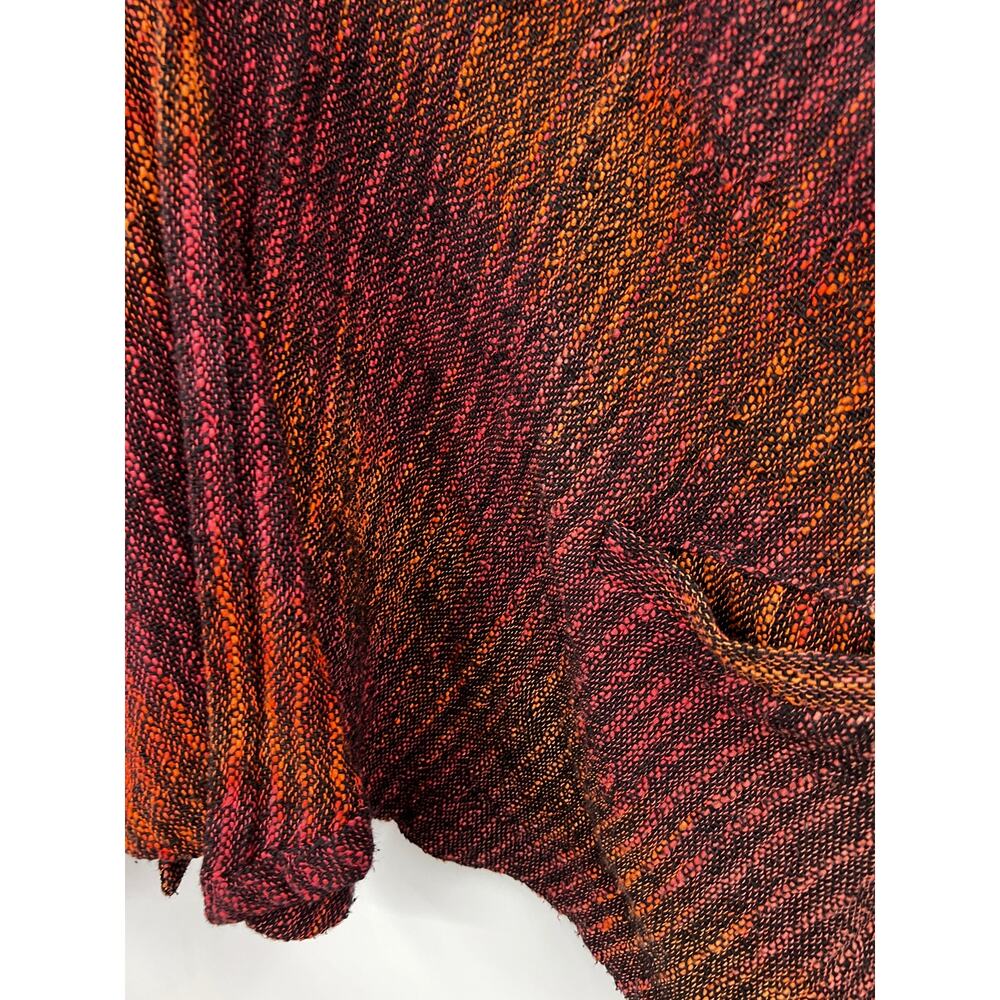 Yasuko Kurisaka Womens Hand Woven Cotton Single Button Jacket Orange Textured - Picture 3 of 7